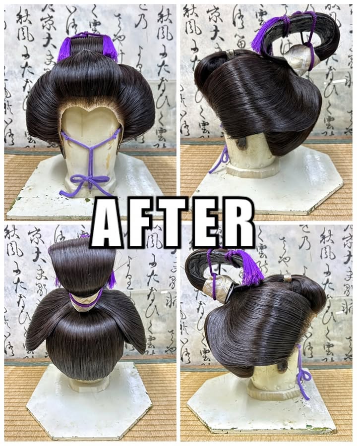 お客様より日本髪の洗い結い直しを承りました。 今回ご注文いただいた